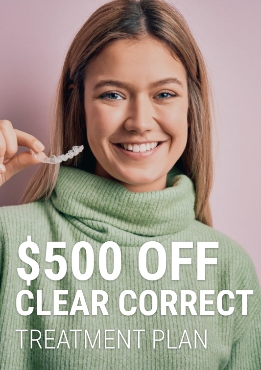500 dollars off Clear Correct treatment plan