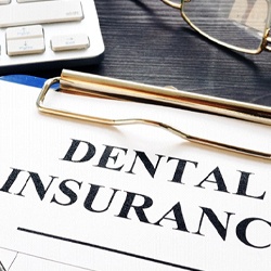 Dental insurance claim form on desk